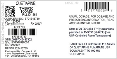 Label (67877 250 10 Quetiapine 100mg 67046 487 30)